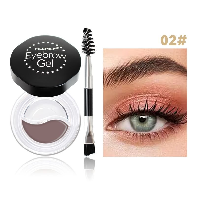 MLSMILE Women Simple Natural Three-Dimensional Eyebrow Styling Waterproof Durable Two-Color Eyebrow Cream