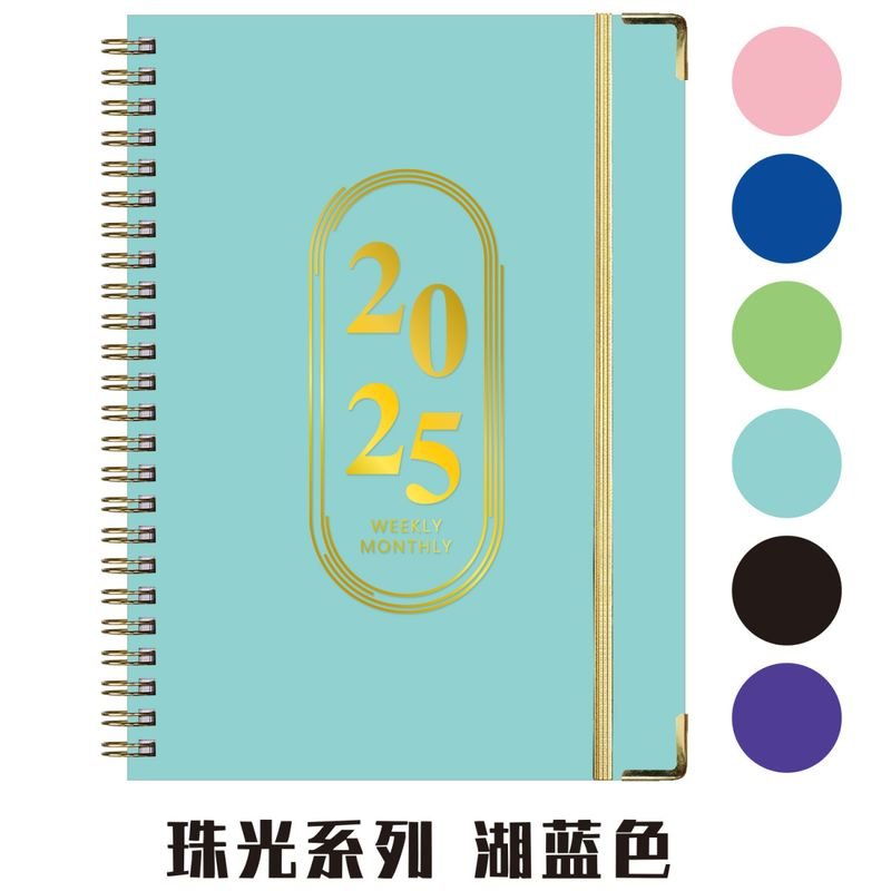2025 English Notebook A5 Coil Daily Planning Notepad