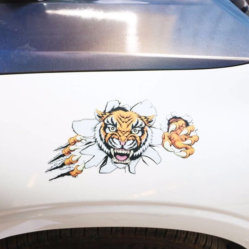 Creative 3D Three-Dimensional Tiger Cover Scratches Car Stickers