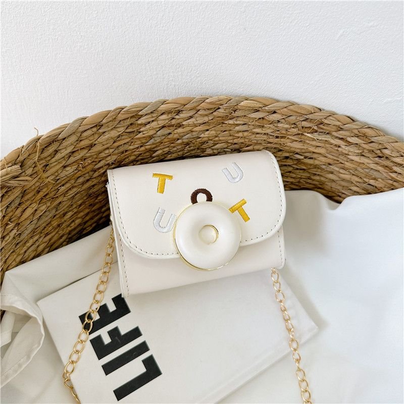 Kids Girls Fashion Casual Cute Alphabet Donut Crossbody Bag