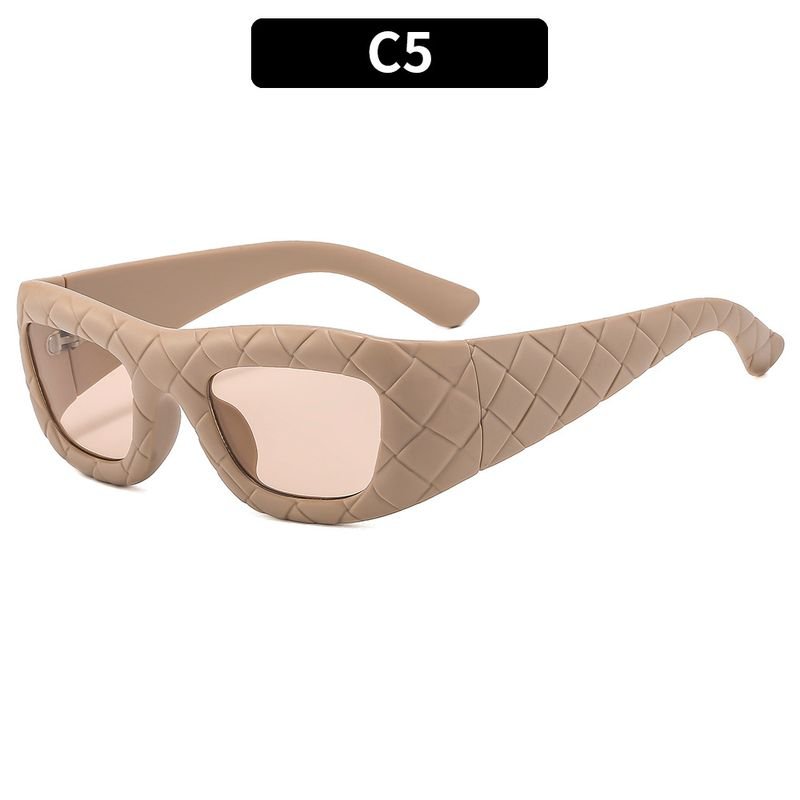 Women Fashion Woven Frame Sunglasses