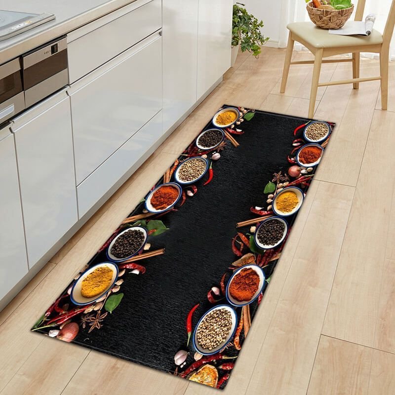 50*80cm Simple Food Pattern Kitchen Door Mat