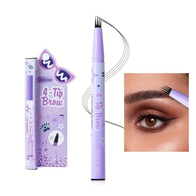 Ushas Women Simple Durable Waterproof Four Fork Eyebrow Pencil