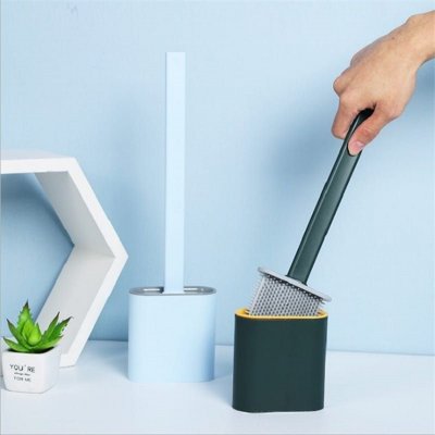 Flexible Flat Head Soft Toilet Brush