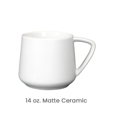 White Ceramic Mug Custom Logo Print