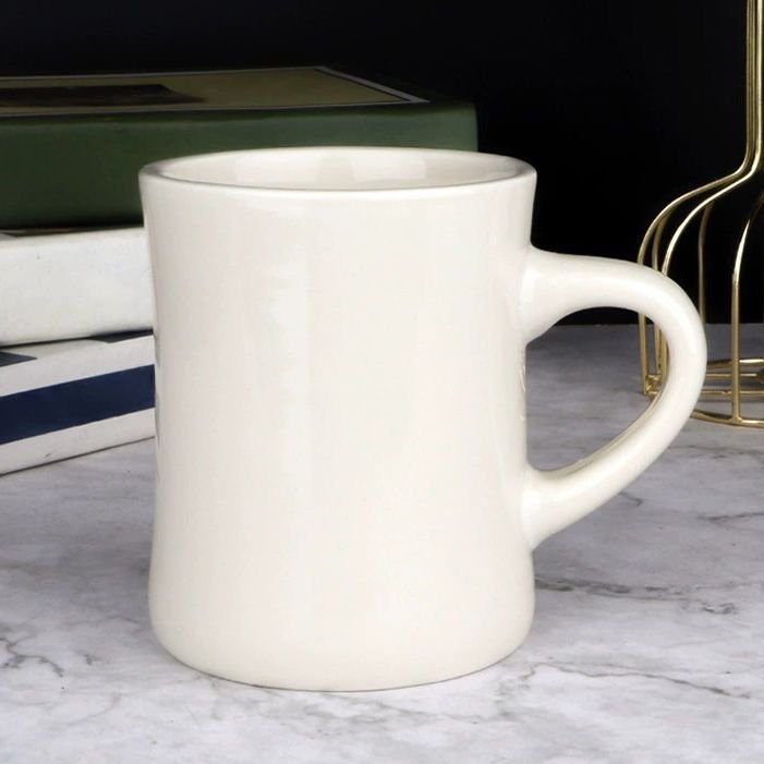 White Ceramic Mug Custom Logo Print