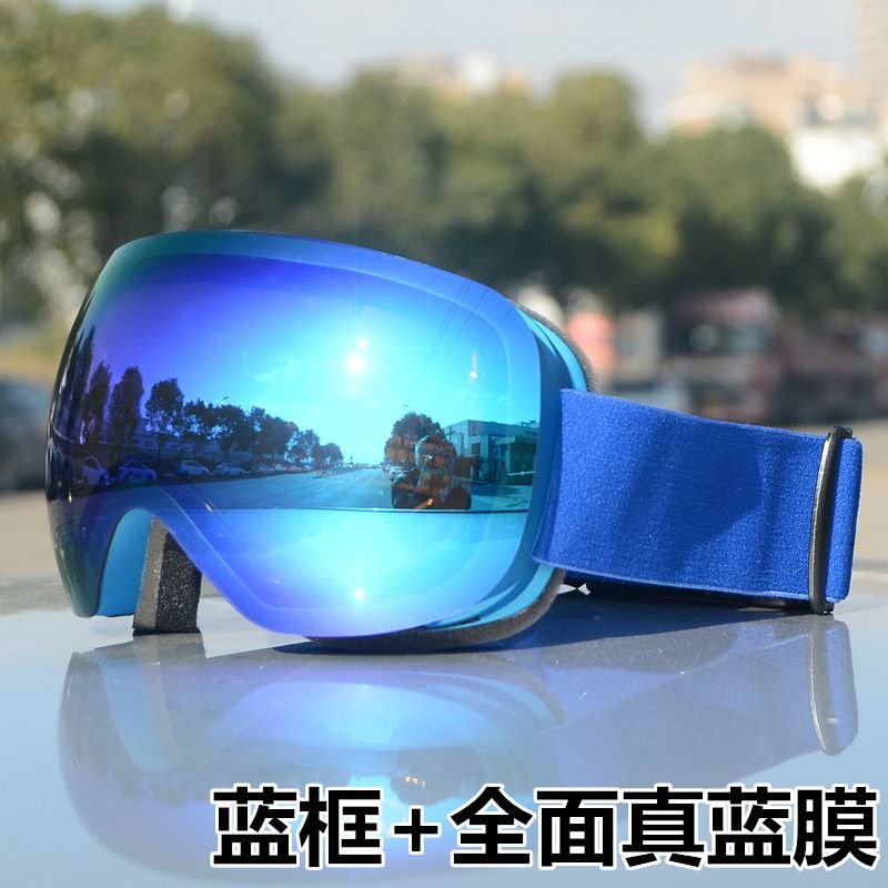 Outdoor Portable Double-Layer Anti-Fog Large Spherical Ski Goggles