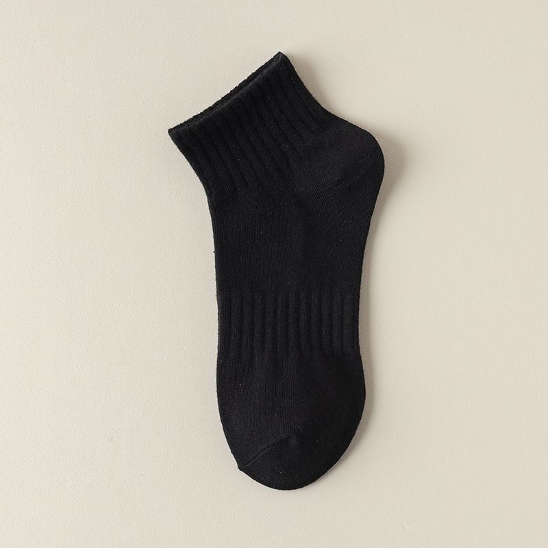 Women Basic Pure Cotton Solid Color Ankle Socks Custom