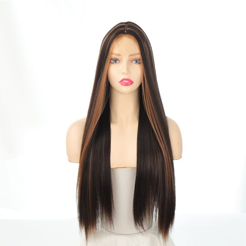 Women Fashion Front Long Straight Lace Wig