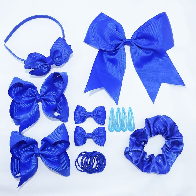 Kids Cute Solid Color Bow Headwear Sets