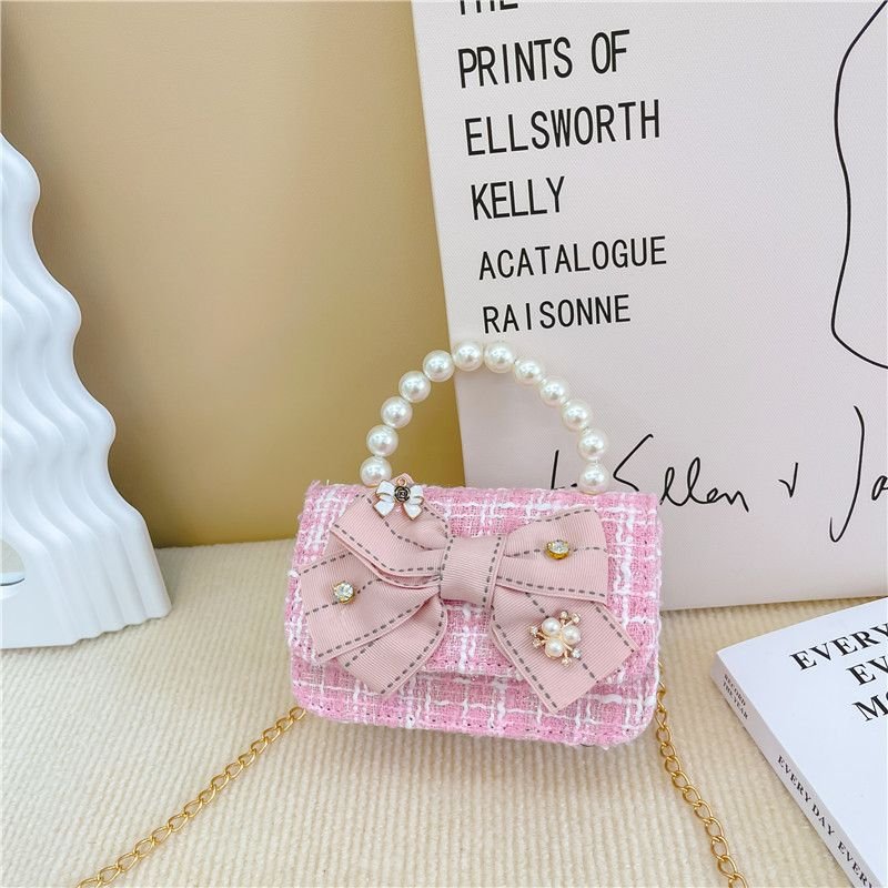 Kids Girls Fashion Casual Cute Bow Crossbody Handle Princess Bag