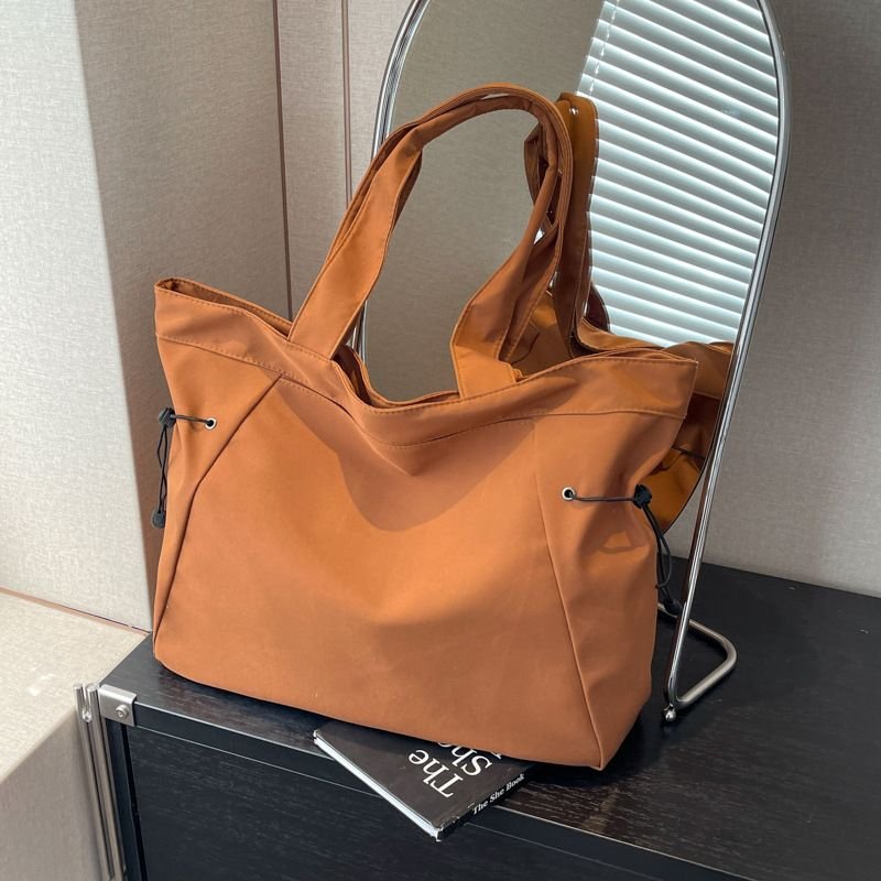 Women Casual Simple Solid Color Large Capacity Tote Bag