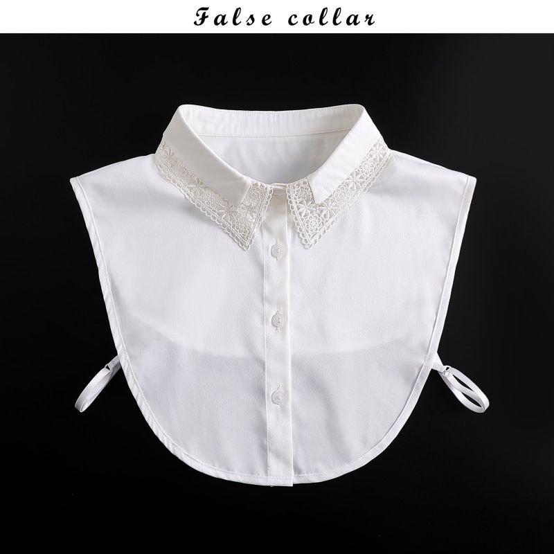 Women Fashion Hollow Lace Fake Base Shirt Lace False Collar