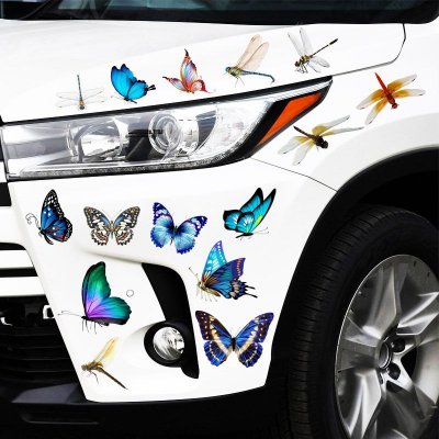 Car Waterproof Scratch Latte Decorative Butterfly Sticker