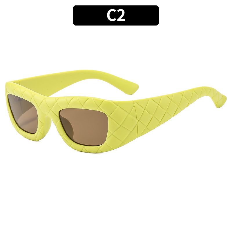 Women Fashion Woven Frame Sunglasses