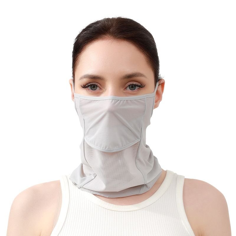 Ice Silk Sunscreen Light And Thin Outdoor Sports Cycling Women Golf Uv-Resistant Ear-Hanging Breathable Mask Scarf