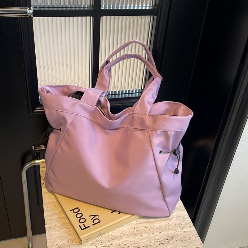 Women Casual Simple Solid Color Large Capacity Tote Bag