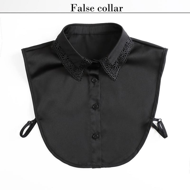 Women Fashion Hollow Lace Fake Base Shirt Lace False Collar