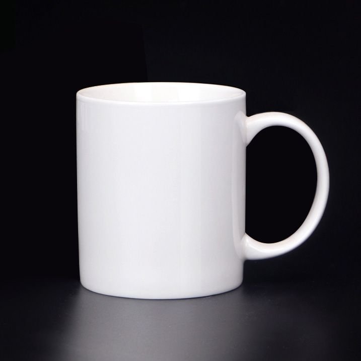 White Ceramic Mug Custom Logo Print