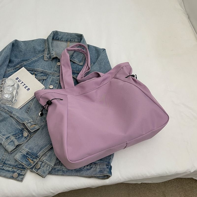 Women Casual Simple Solid Color Large Capacity Tote Bag