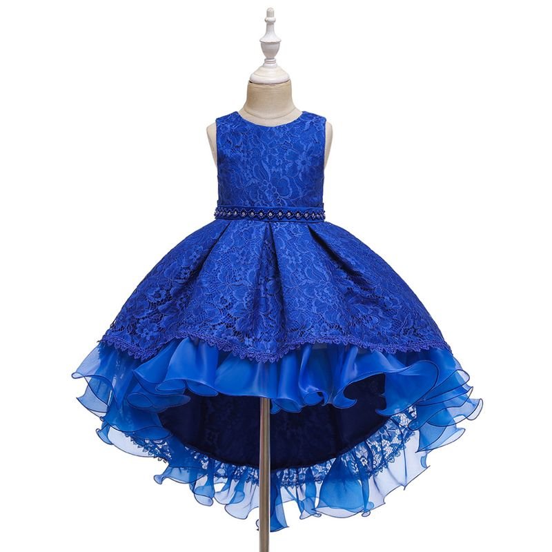 Kids Toddler Girls Fashion Flower Lace Sleeveless Party Tutu Dress