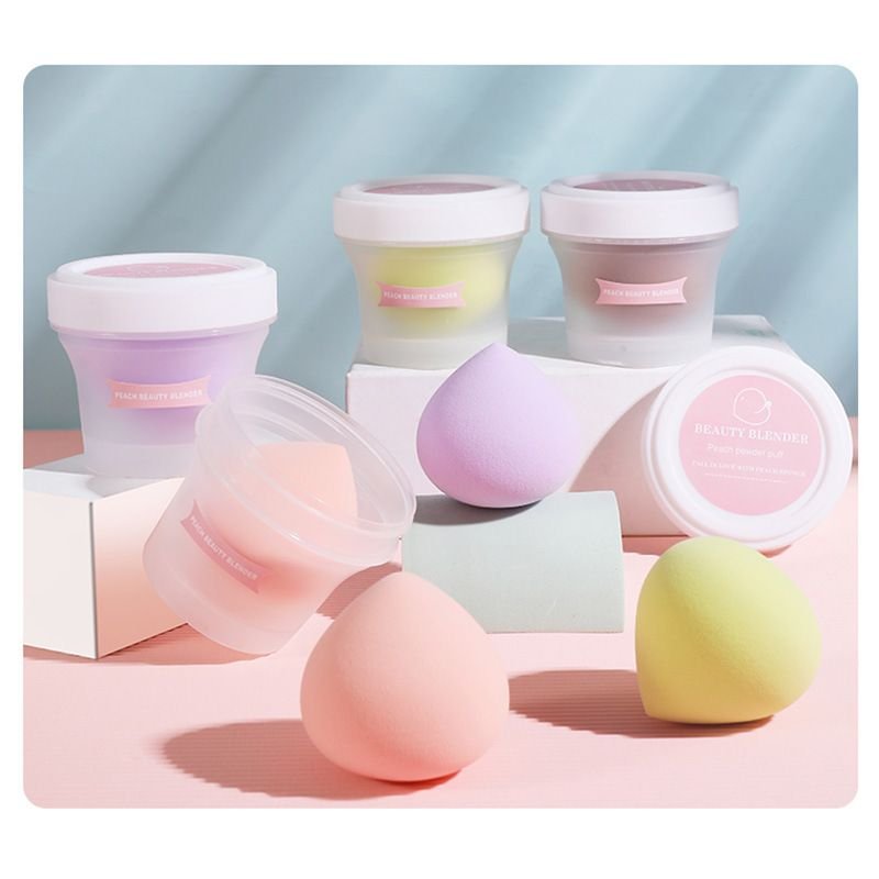 Peach Shape Candy Color Sponge Hydrophilic Non-Latex Puff Makeup Tools