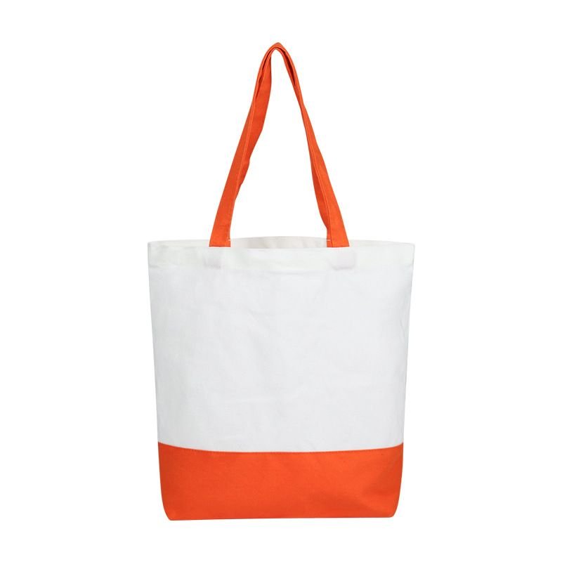 Large Capacity Multicolor Stitching Canvas Tote Bag