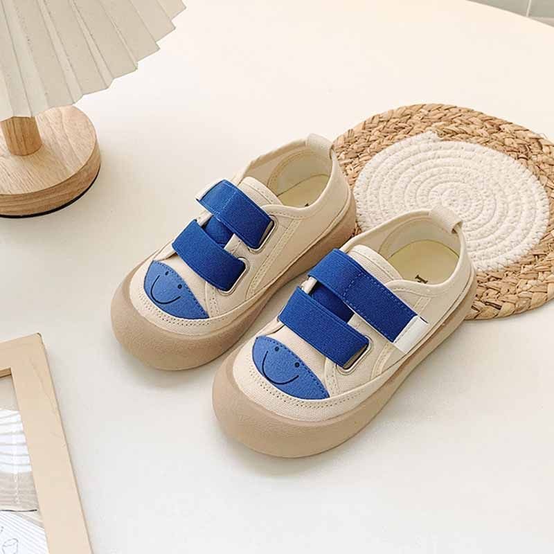 Kids Unisex Casual Cute Velcro Thick-Soled Flat Canvas Sneakers