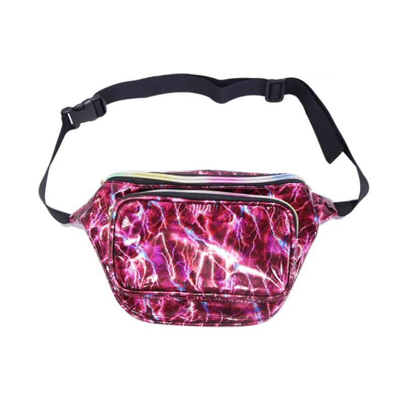 Women Fashion Personality Colorful Laser Chest Bag