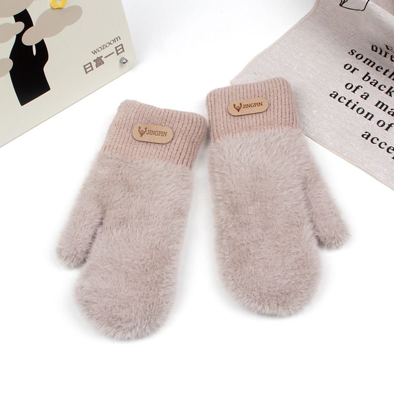 Autumn Winter Women Fashion Plush Warm Gloves