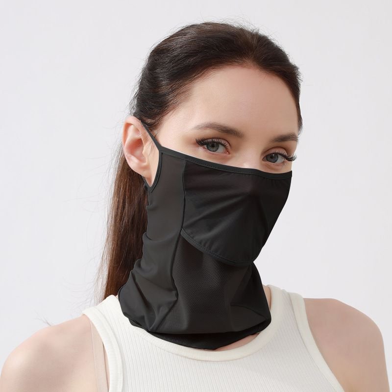 Ice Silk Sunscreen Light And Thin Outdoor Sports Cycling Women Golf Uv-Resistant Ear-Hanging Breathable Mask Scarf