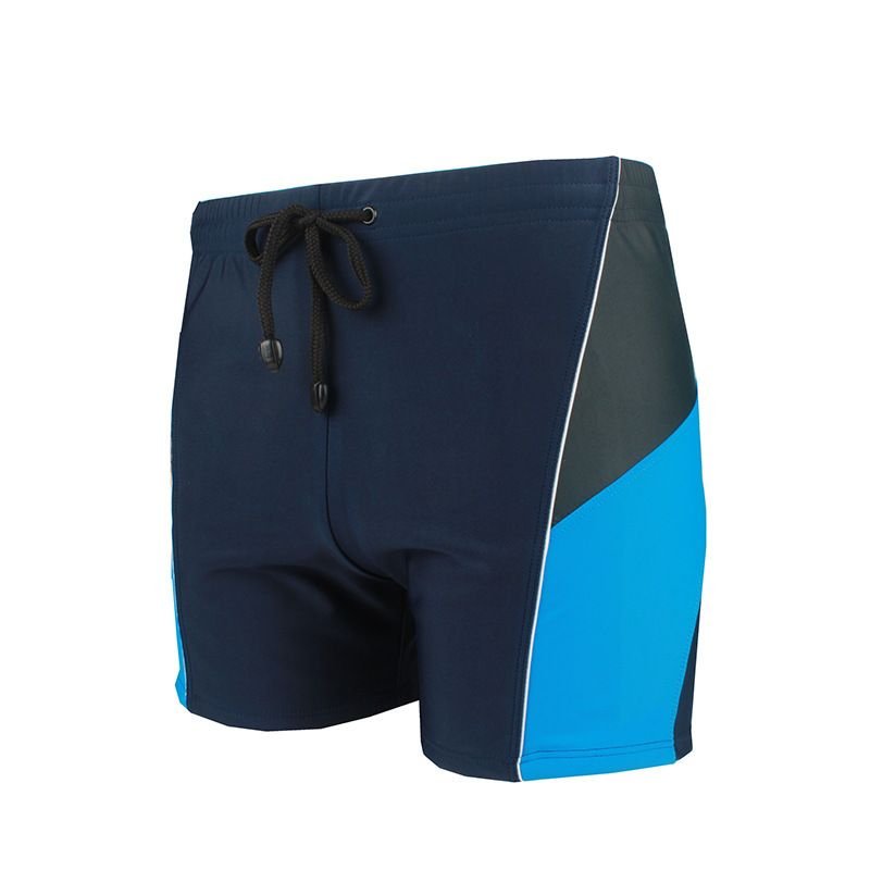 Men Classic Sports Swimming Trunks Large Size Quick-Drying Color-Matching Sports Boxer Swim Shorts