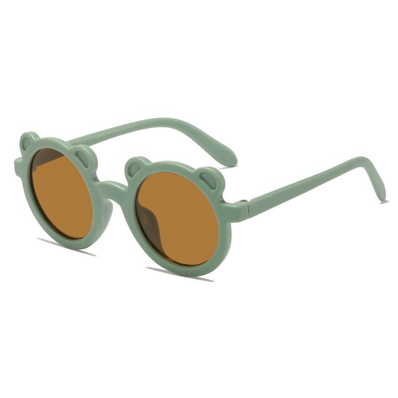 Kids Unisex Fashion Casual Cute Round Frame Solid Color Sunglasses