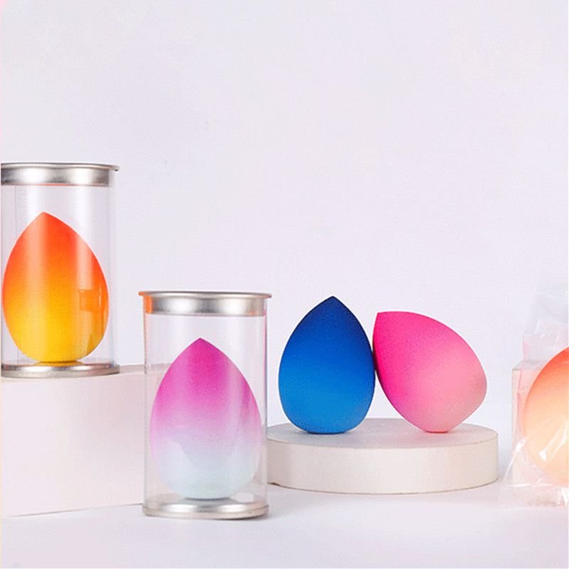 Gradient Color Drop Water Shape Non-Latex Puff Makeup Tool