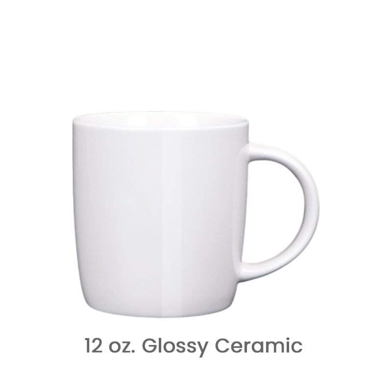 White Ceramic Mug Custom Logo Print