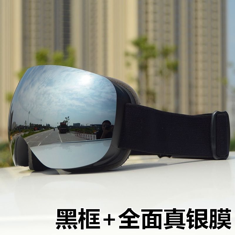 Outdoor Portable Double-Layer Anti-Fog Large Spherical Ski Goggles