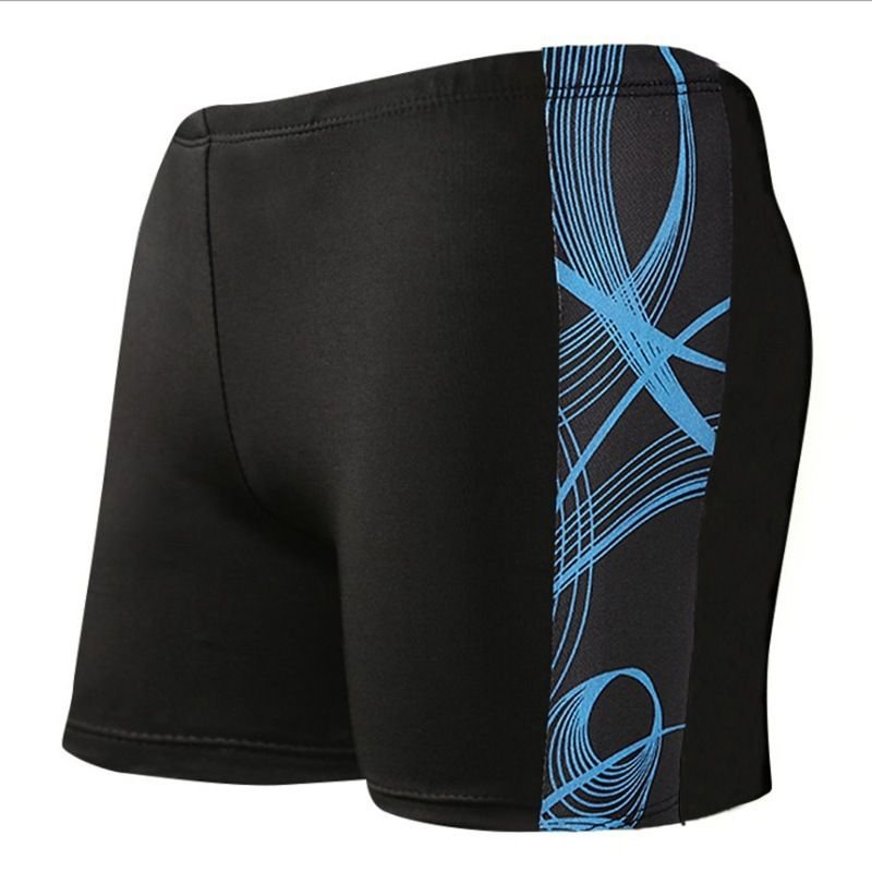 Men'S Casual Color Matching High Waist Swimming Shorts