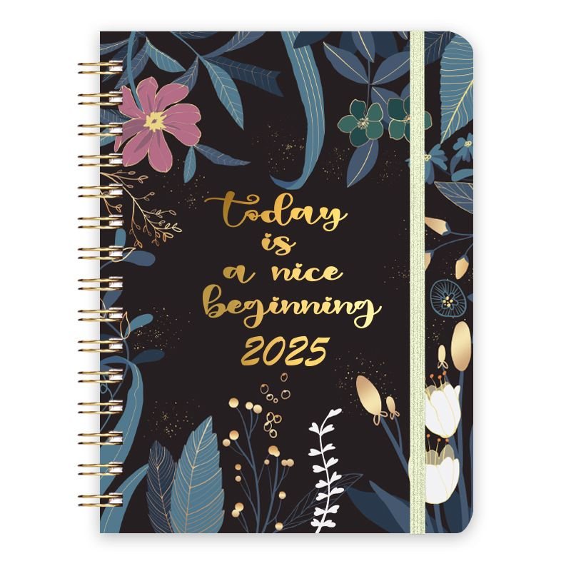 2025 Plant Flower Double Coil A5 English Notebook