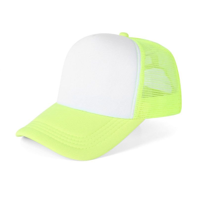 Simple Fashion Fluorescent Color Mesh Breathable Sunshade Cap