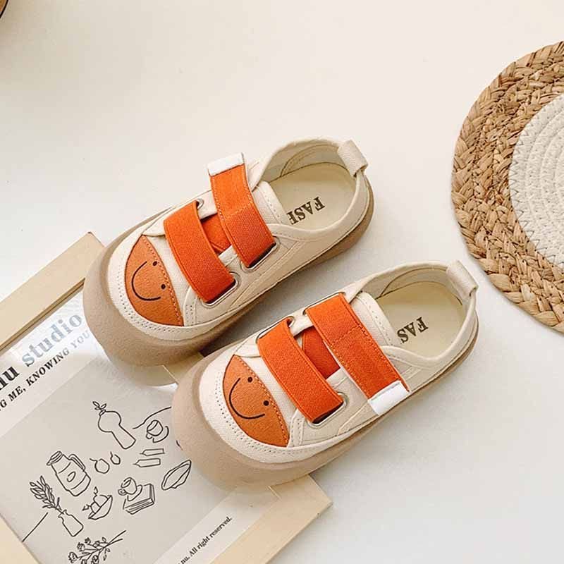 Kids Unisex Casual Cute Velcro Thick-Soled Flat Canvas Sneakers