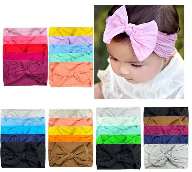 Baby Cute Solid Color Bow Hair Band 5-Piece Sets