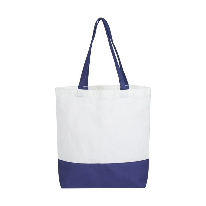 Large Capacity Multicolor Stitching Canvas Tote Bag