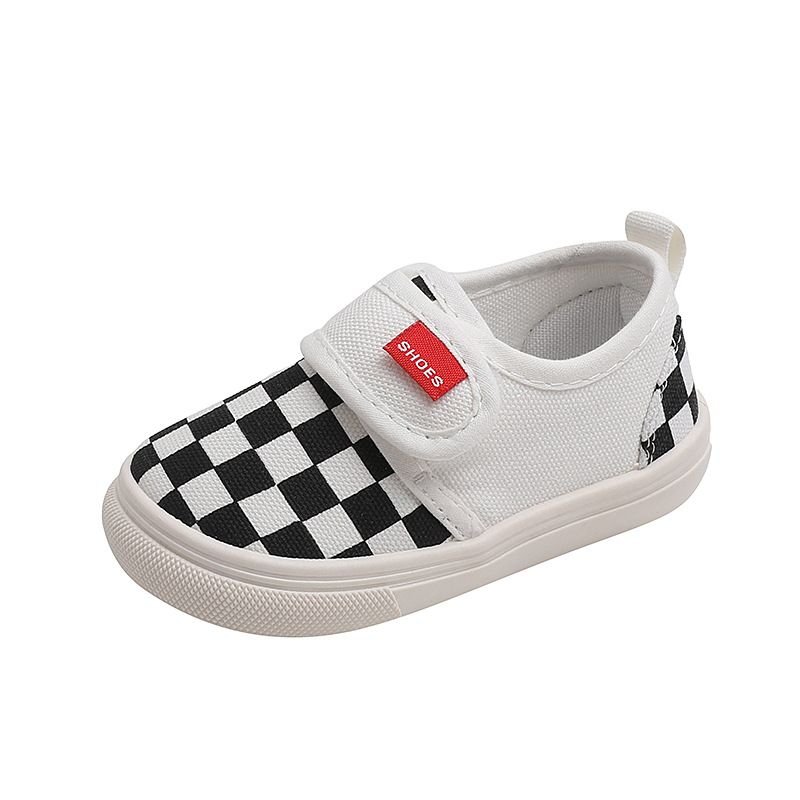 Kids Unisex Fashion Casual Color Matching Velcro Flat Canvas Sneakers