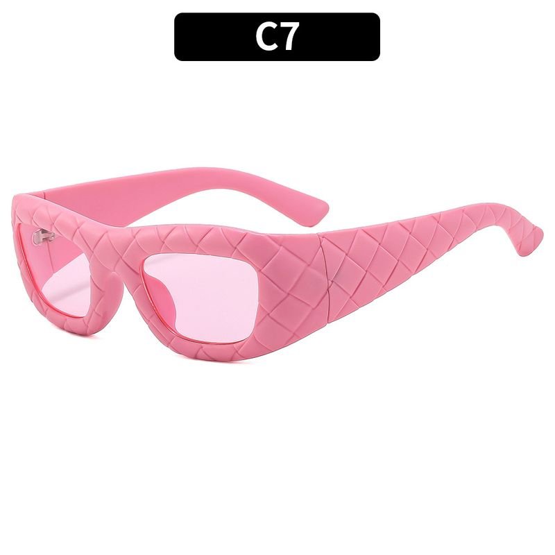 Women Fashion Woven Frame Sunglasses