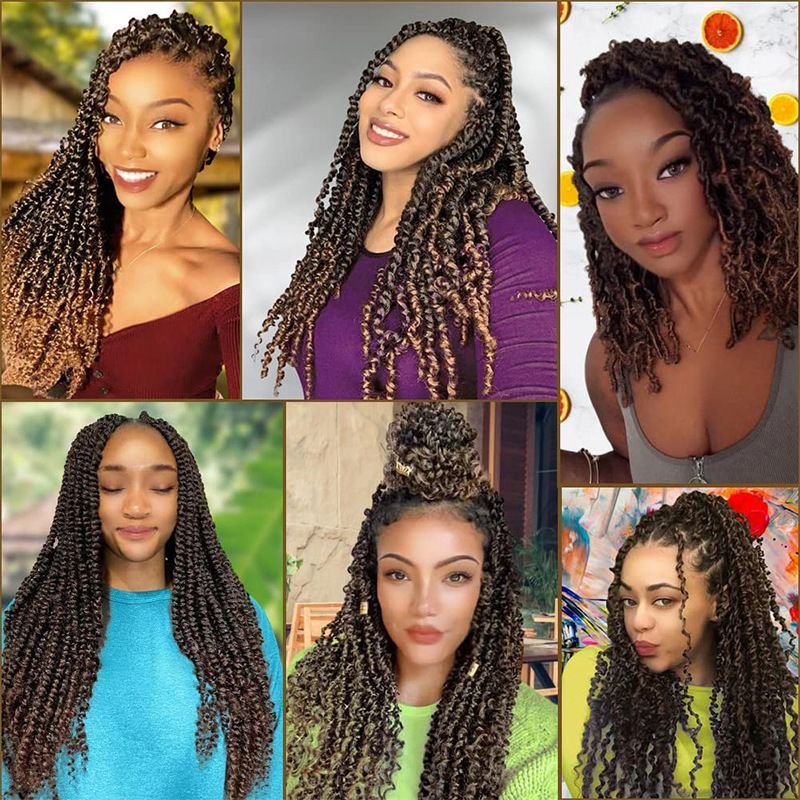 Women Natural Simulation Screw Texture Braided High Temperature Silk Hip-Hop Hair Extension