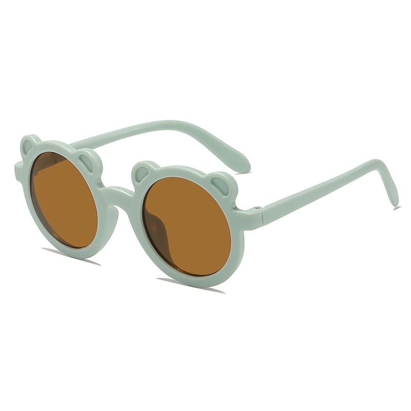 Kids Unisex Fashion Casual Cute Round Frame Solid Color Sunglasses