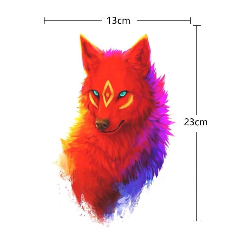 Cartoon Creative 3D Three-Dimensional Red Fox Cover Scratches Decorative Car Stickers