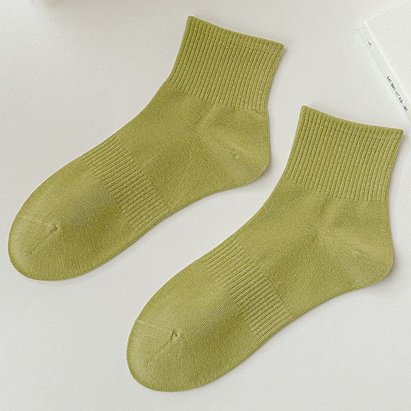 Seamless Women Solid Color Sweat-Absorbent Breathable Cotton Ankle Socks Custom