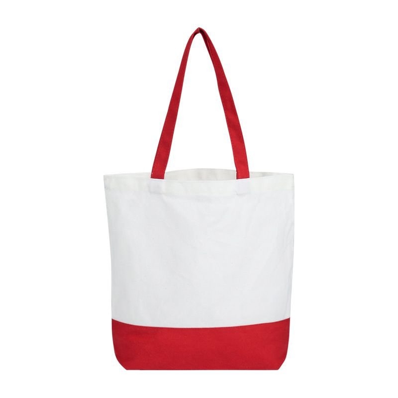 Large Capacity Multicolor Stitching Canvas Tote Bag