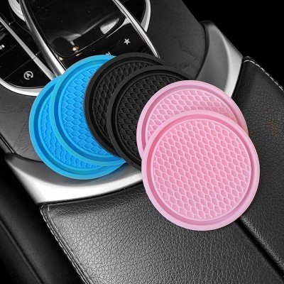 Water Cup Mat Coaster Round Pu Car Anti-Slip Mat